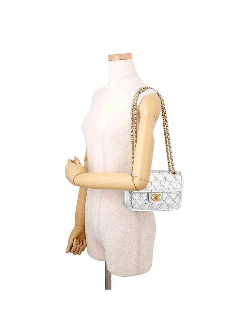 Chanel Chain Shoulder Bag Mini Flap CC Logo Calfskin